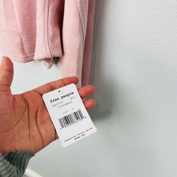 Free People Movement Cottonwood Pink Cropped Zuma Sweatshirt Top - Picture 6 of 12